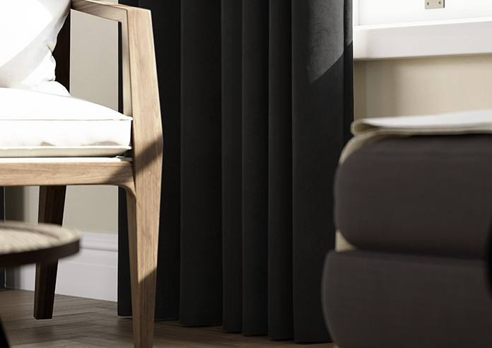 Chenille (Blackout) Eyelet, Nightfall - Ready Made Curtains - Image 6